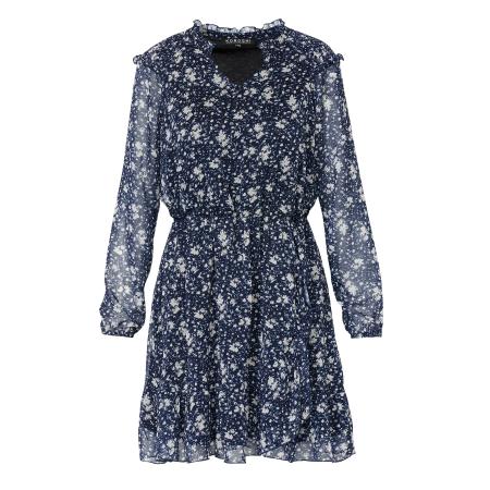 KOROSHI KOROSHI Jurk beige / navy