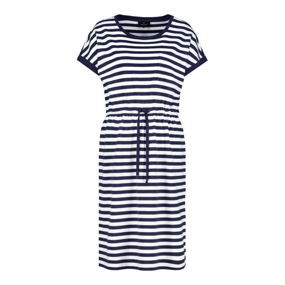 Monari monari Jurk navy / wit -