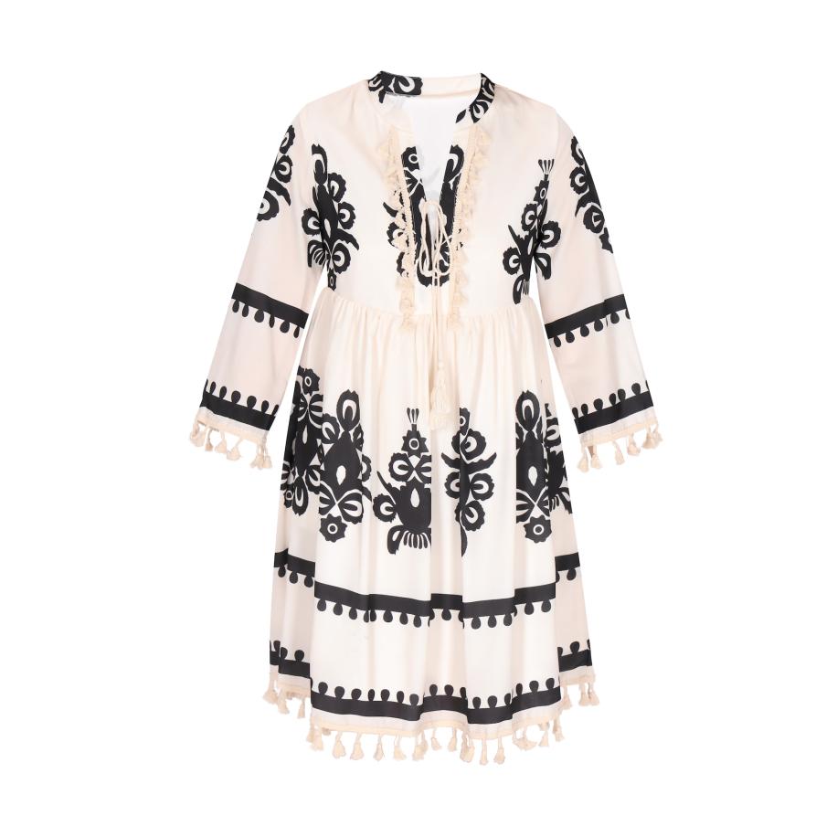 ebeeza ebeeza Jurk beige / zwart -