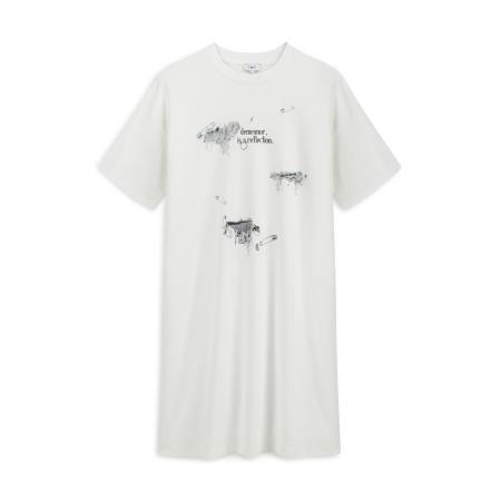 Twist Twist Jurk ecru / grijs / zwart