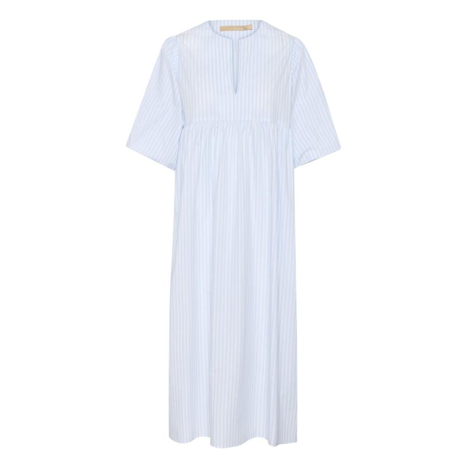 Culture CULTURE Jurk CUBeha lichtblauw / wit -