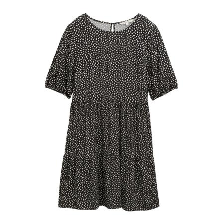 Tom Tailor TOM TAILOR DENIM Jurk zwart / wit