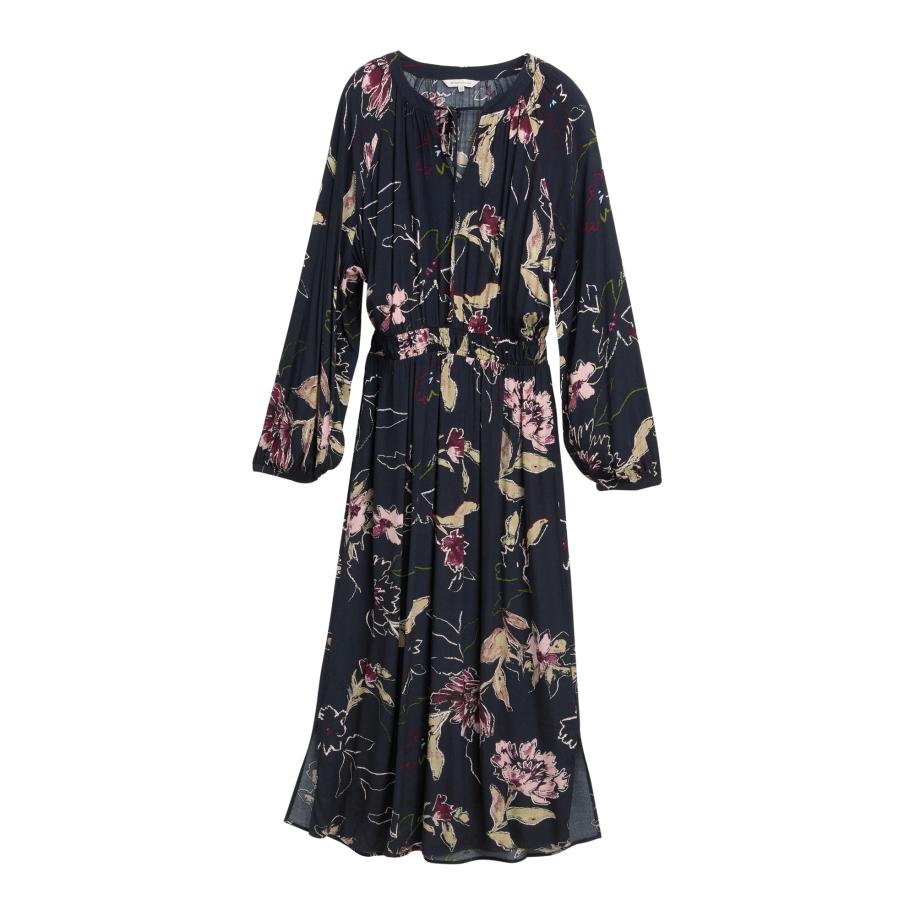 Tom Tailor TOM TAILOR Jurk marine / groen / rosa / bordeaux -