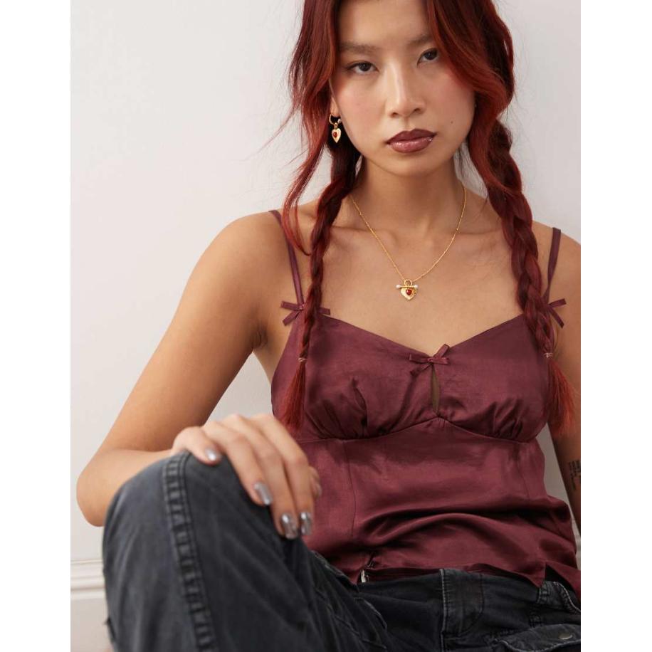 En Route Helena Ketting met imitatieparel, harthanger en carneoolsteen in 18k verguld-Goud Goud