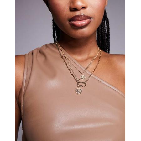 ALDO Intuition Meerlaagse ketting met munthangertjes in goud