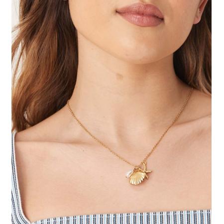Lost Souls 18k vergulde ketting met zomerachtige hangertjes van roestvrij staal in multi-Goud