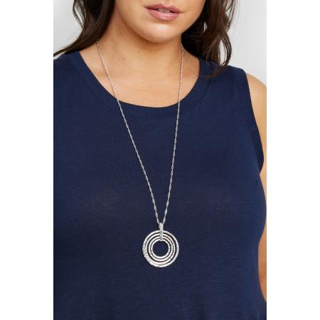 Yours Lange Ketting Met Meerdere Open Cirkelhangers In Zilversize One Size