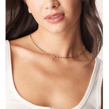 ASOS DESIGN Korte ketting met kronkelontwerp in goudkleur