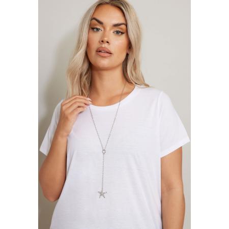 Yours Silver Tone Starfish Pendant Long Necklace Size One Size