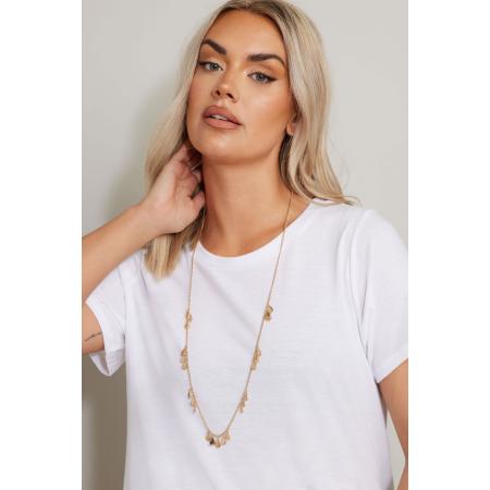 Yours Gold Tone Teardrop Pendant Necklace Size One Size