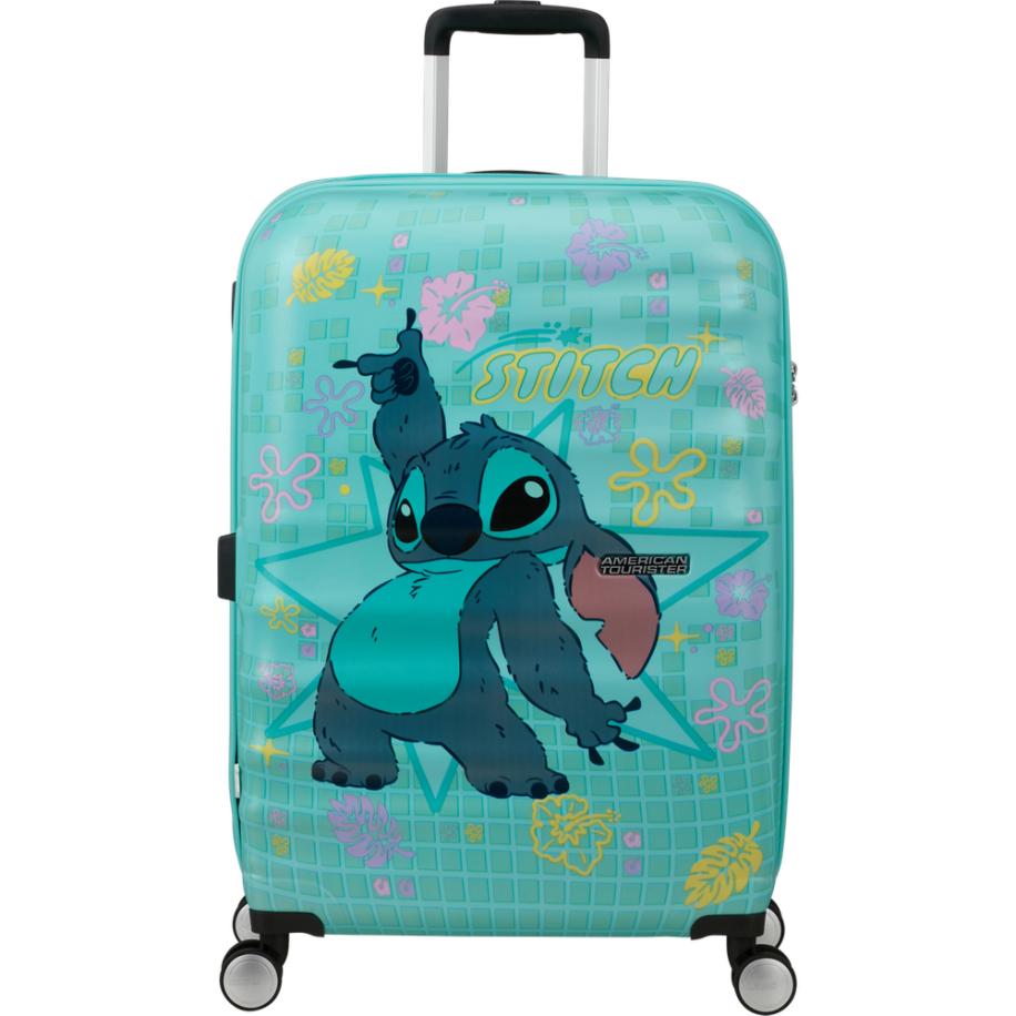 American Tourister Disney Wavebreaker Handbagage Stitch Flower Multicolor