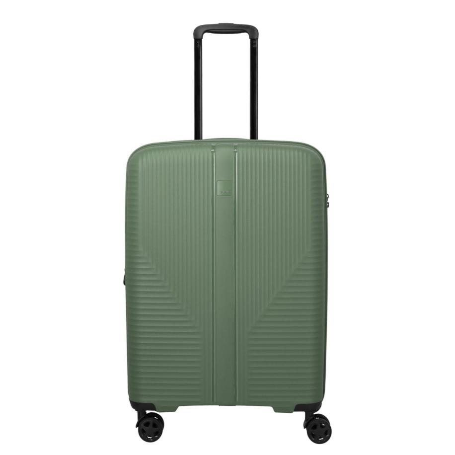 Travelite Air Stripe Spinner M Expandable green Groen