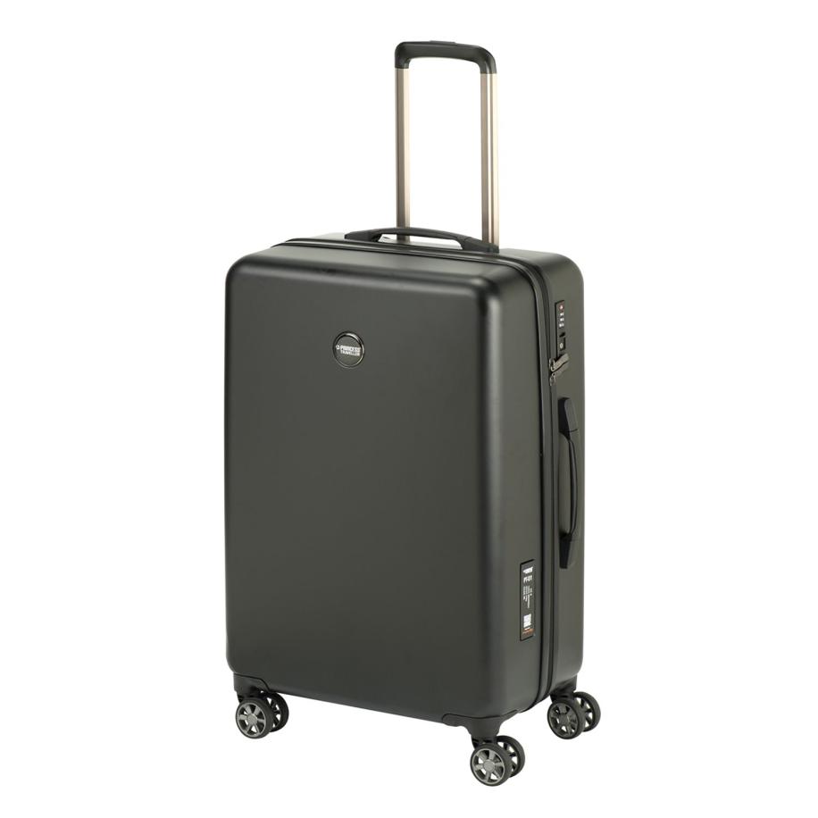 Princess Traveller PT-01 Deluxe Medium Trolley pitch black Zwart