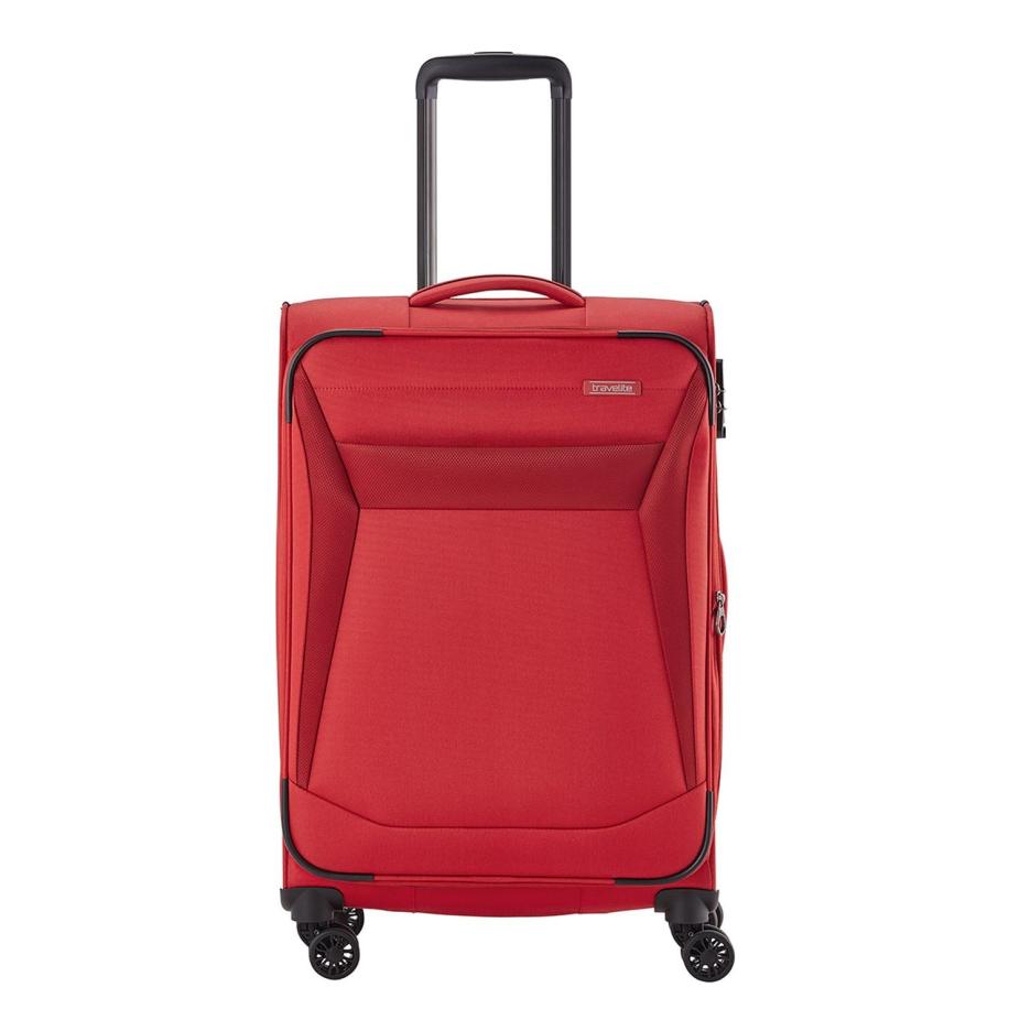 Travelite Chios 4 Wiel Trolley M red Rood
