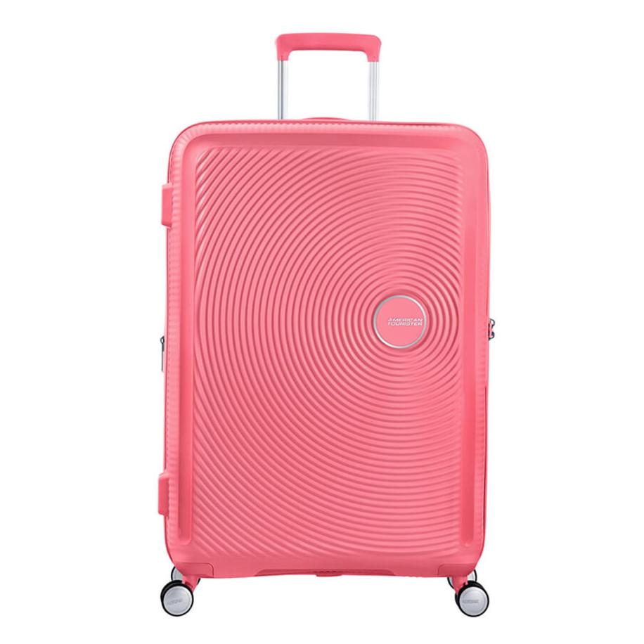 American Tourister Soundbox Spinner 77 Expandable sun kissed coral Roze