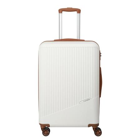 Travelite Bali 4 Wiel Trolley M white/cognac