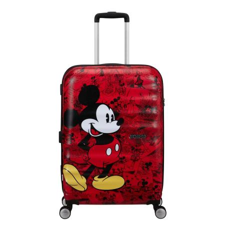 American Tourister Wavebreaker Disney Spinner 67/24 TSA mickey comics red
