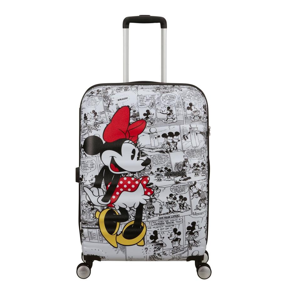 American Tourister Wavebreaker Disney Spinner 67/24 TSA minnie comics white Wit