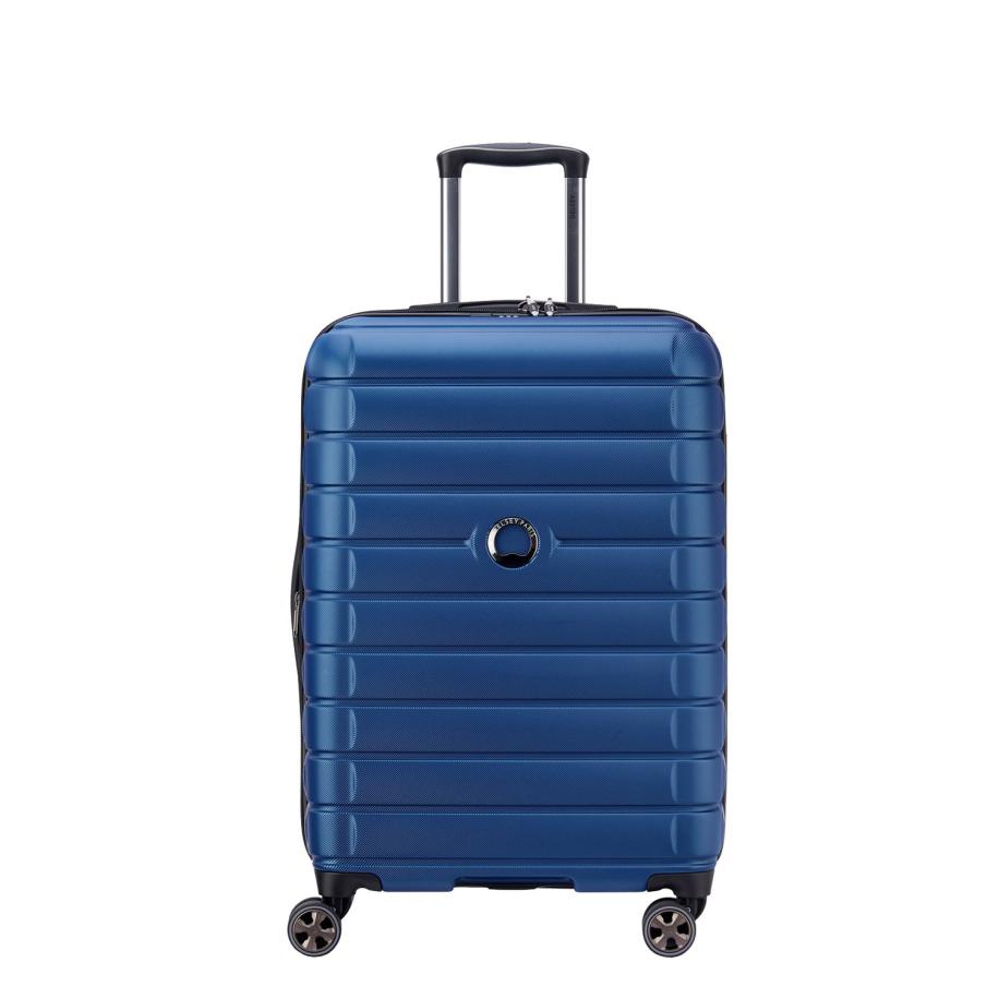 Delsey Shadow 5.0 Trolley 66 Expandable blue Harde Koffer Blauw