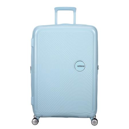 American Tourister Soundbox Spinner 77/28 TSA Expandable pastel blue
