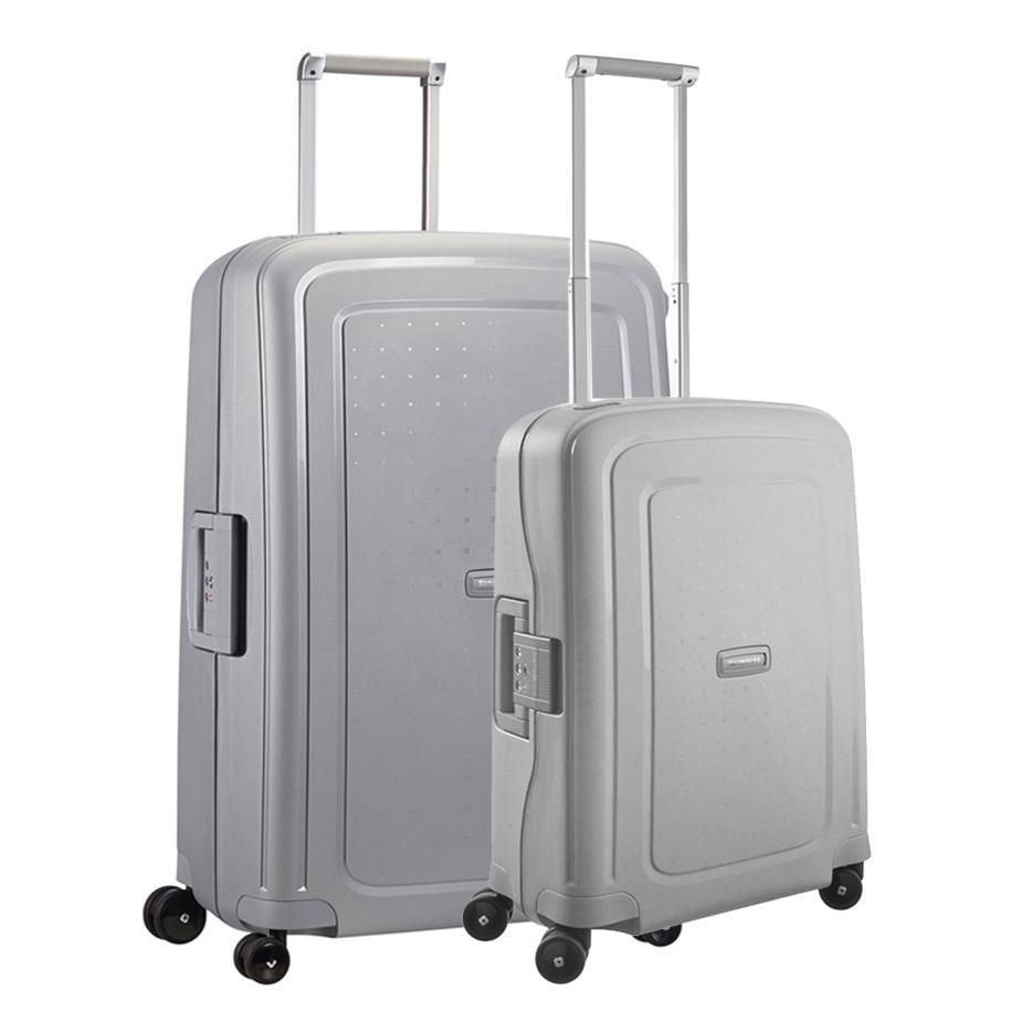 Samsonite S&apos;Cure Spinner 55 + 75 Set silver Zilver