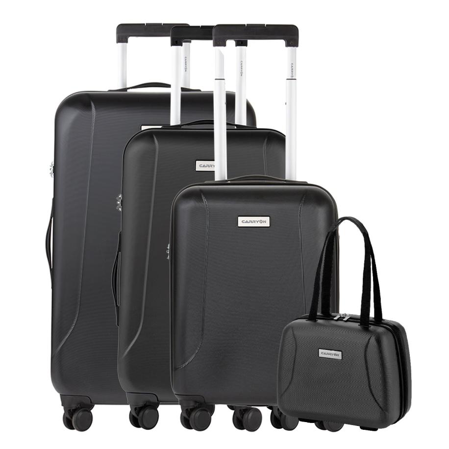 CarryOn Skyhopper 4-Delige Kofferset Beautycase/S/M/L black Zwart