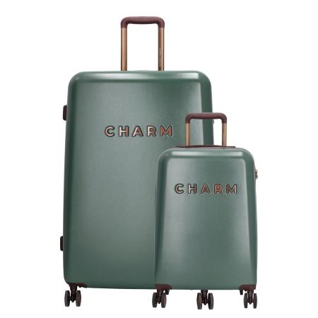 Charm London Capetown Trolley Set dark green