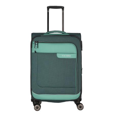 Travelite Viia 4 Wheel Trolley M Expandable green