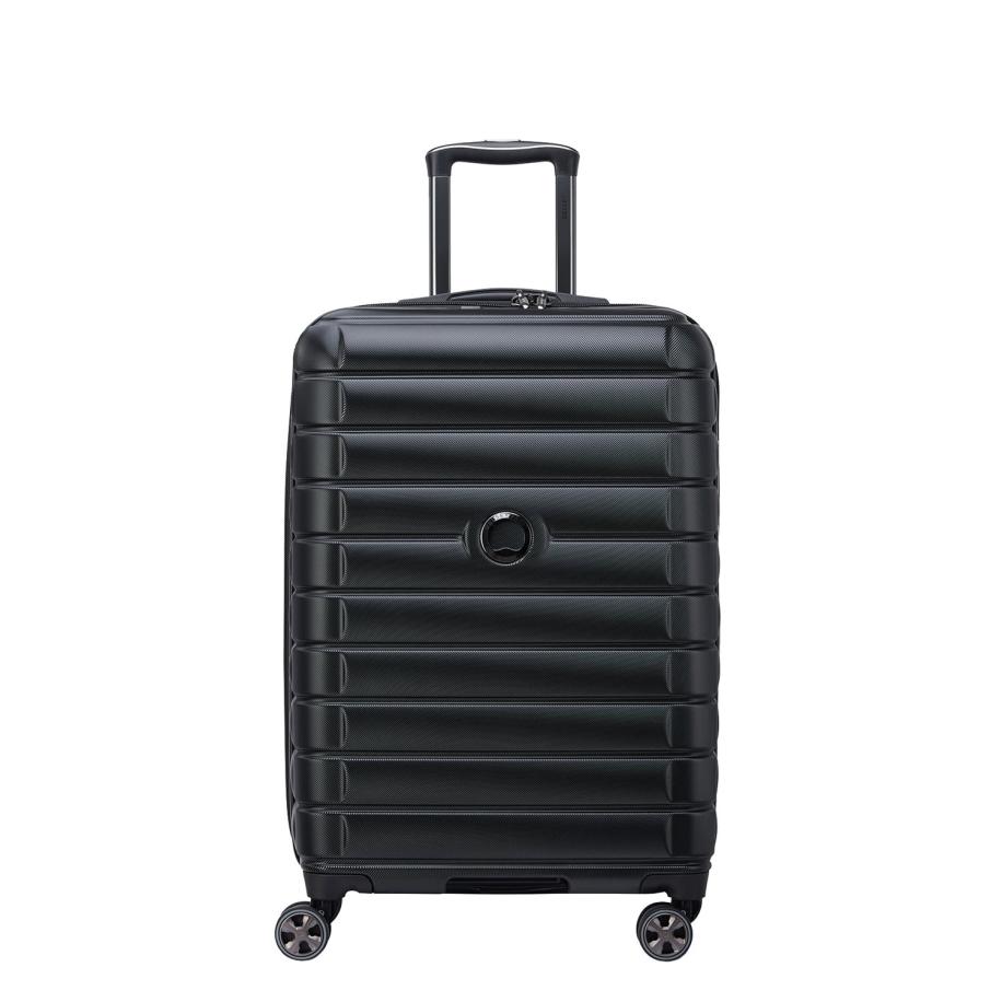 Delsey Shadow 5.0 Trolley 66 Expandable black Harde Koffer Zwart
