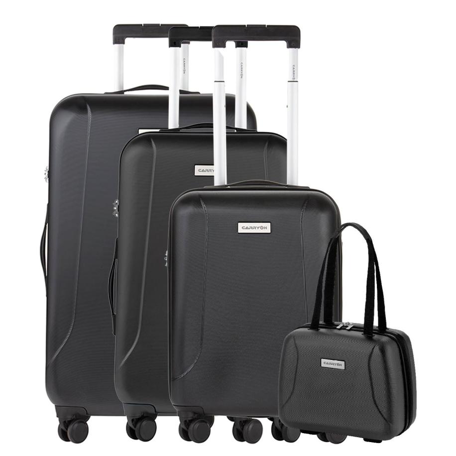 CarryOn Skyhopper 4-Delige Kofferset Beautycase/S/M/L black Zwart
