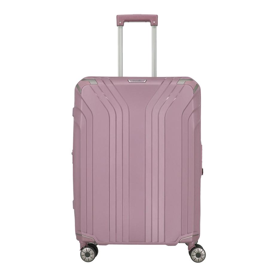 Travelite Elvaa 4 Wiel Trolley M Expandable rosé Roze