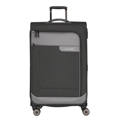 Travelite Viia 4 Wheel Trolley L Expandable anthracite Zachte koffer
