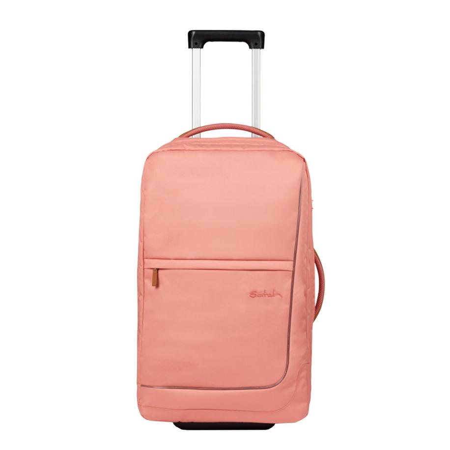 Satch Flow M Check-In Trolley pure coral Zachte koffer Roze
