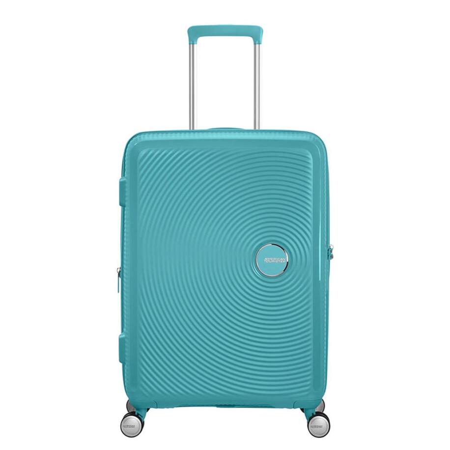American Tourister Soundbox Spinner 67 Expandable turquoise tonic Blauw