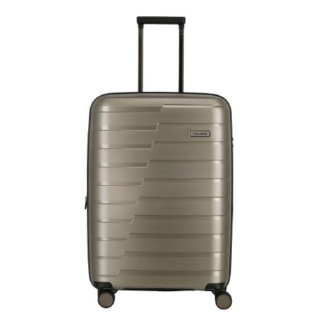 Travelite Air Base 4 Wiel Trolley M Expandable champagne metallic Harde Koffer