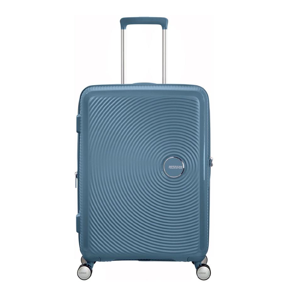 American Tourister Soundbox Spinner 67 Expandable stone blue Blauw