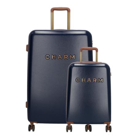 Charm London Travel Trolley Set blauw