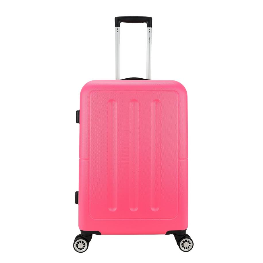 Decent Neon-Fix Trolley 66 pink Harde Koffer Roze