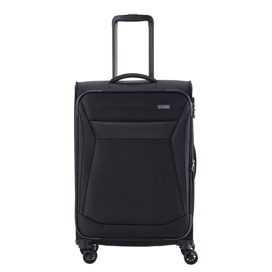 Travelite Chios 4 Wiel Trolley M black Zwart