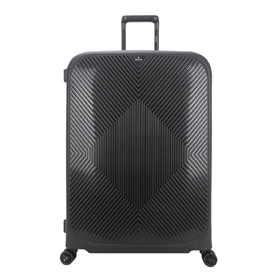 Decent Axiss-Fix 4 Wiel Trolley 78 zwart Harde Koffer Zwart