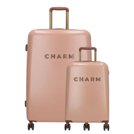 Charm London Travel Trolley Set roze