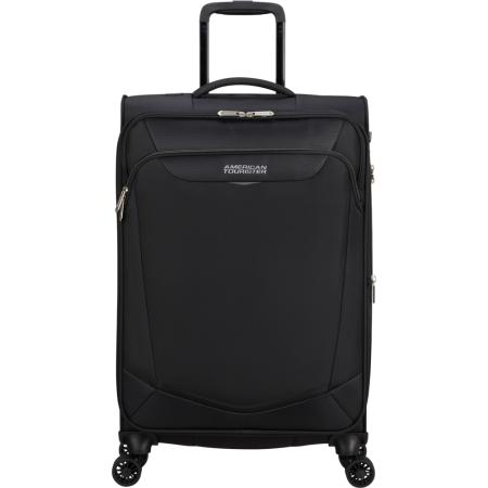American Tourister Summerride Spinner M Exp black Zachte koffer