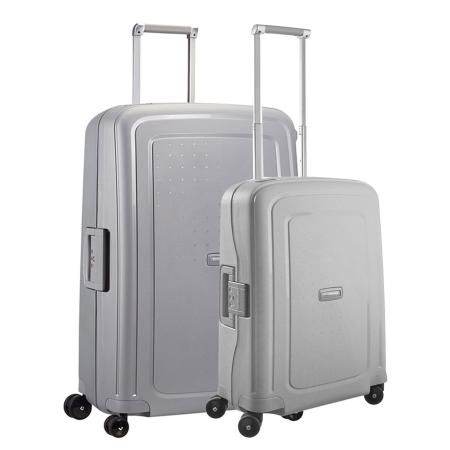 Samsonite S'Cure Spinner 55 + 75 Set silver