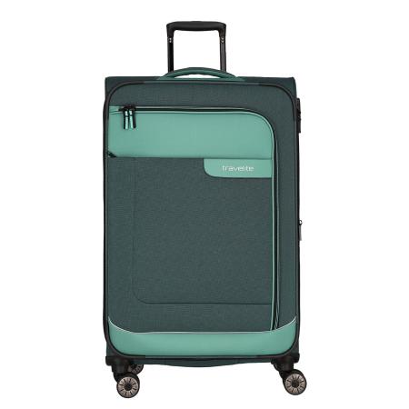 Travelite Viia 4 Wheel Trolley L Expandable green Zachte koffer