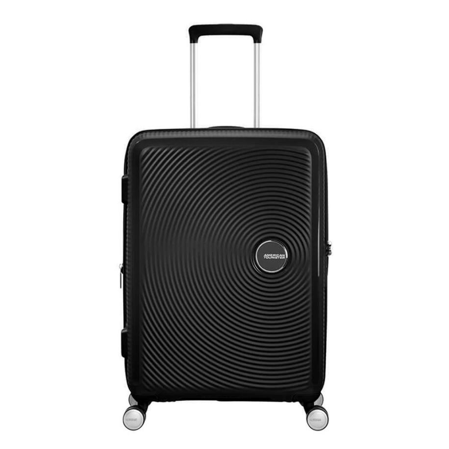 American Tourister Soundbox Spinner 67 Expandable bass black Zwart