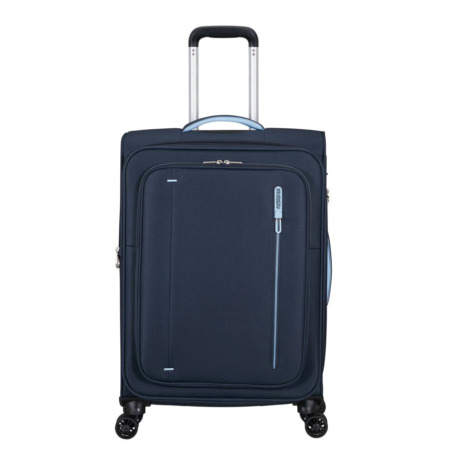 American Tourister Cloudrider Spinner M Expandable TSA sky navy Blauw