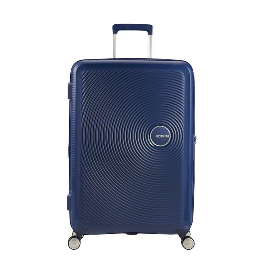 American Tourister Soundbox Spinner 77 Expandable midnight navy Blauw