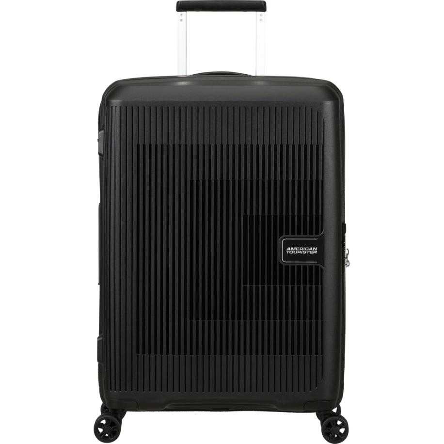 American Tourister Aerostep Spinner 67 Exp black Harde Koffer Zwart