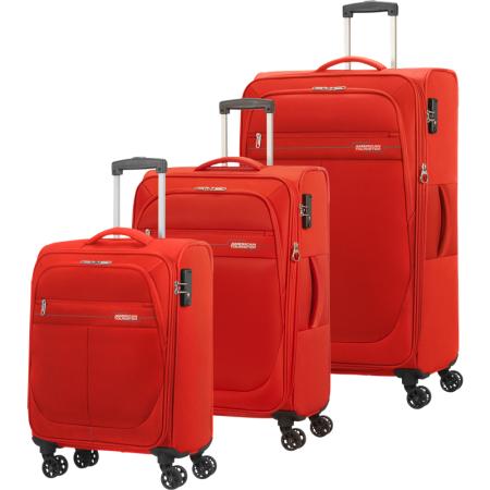 American Tourister Deep Dive Kofferset Red/Grey