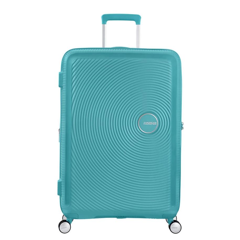American Tourister Soundbox Spinner 77 Expandable turquoise tonic Blauw